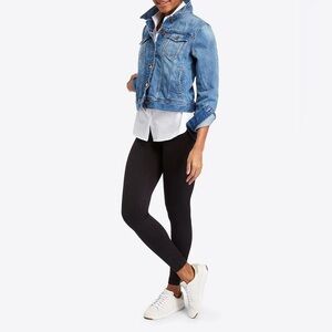 SPANX Look At Me Now Seamless Very Black Leggings size XL